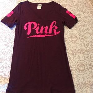 PINK fitted long tee Medium